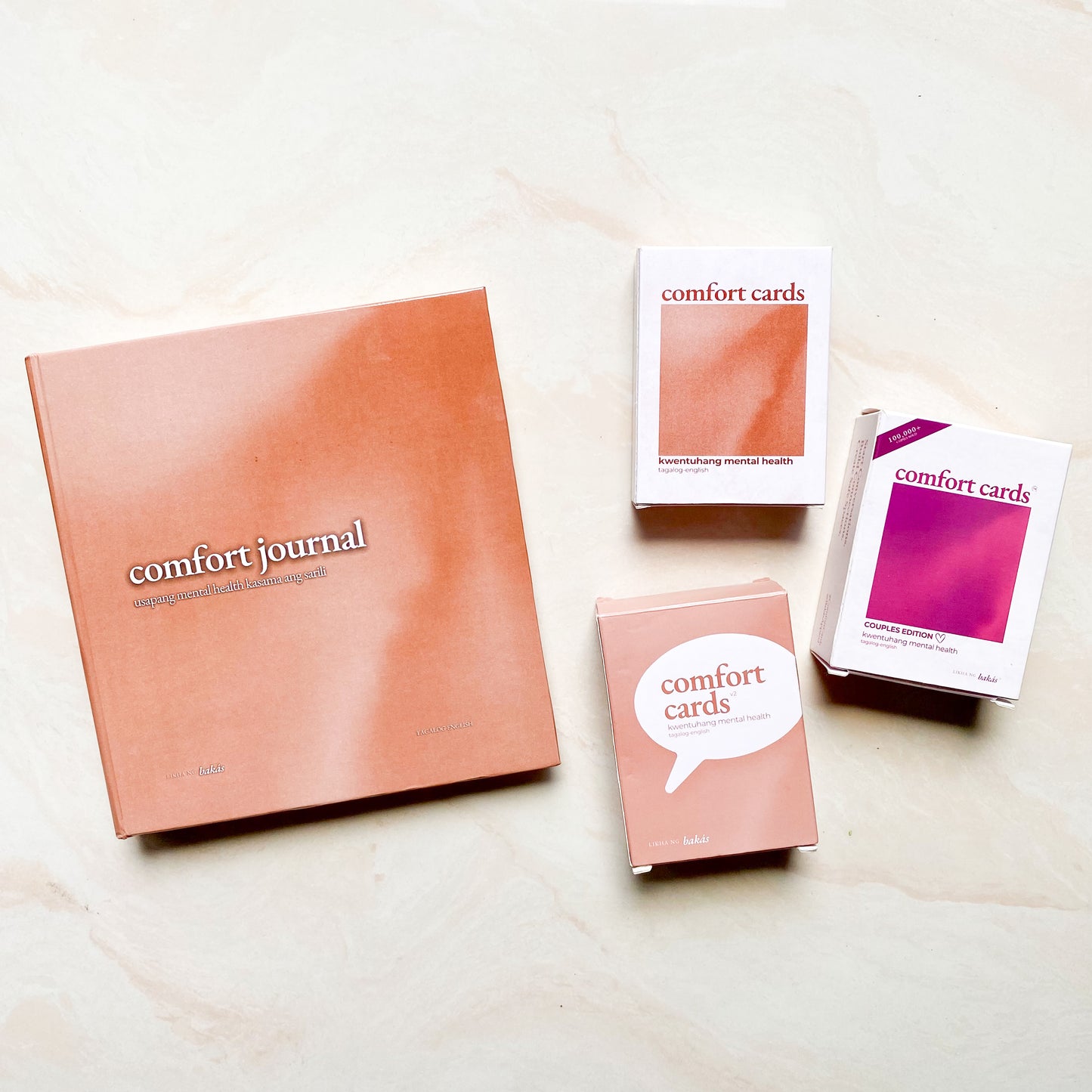 Comfort Bundle 6: Comfort Journal + V1 Comfort Cards + V2 Comfort Cards + Comfort Cards Couples Edition